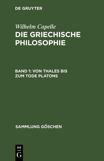 Produktbild: Von Thales bis zum Tode Platons