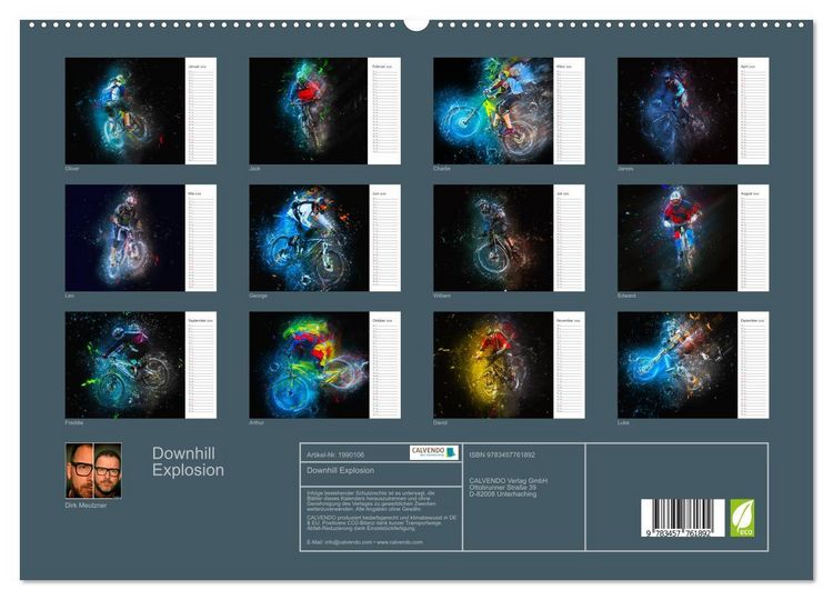 Produktbild: Downhill Explosion (hochwertiger Premium Wandkalender 2026 DIN A2 quer), Kunstdruck in Hochglanz