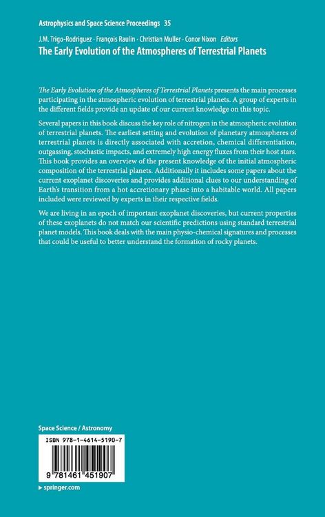 Produktbild: The Early Evolution of the Atmospheres of Terrestrial Planets