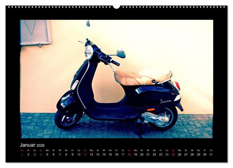 Produktbild: Motorroller (Wandkalender 2026 DIN A2 quer), CALVENDO Monatskalender