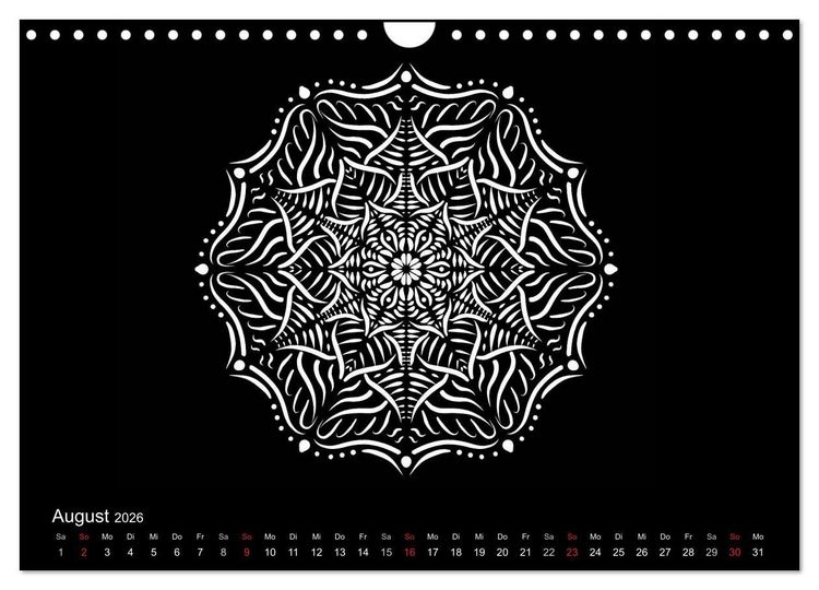 Produktbild: Entspannung und Ruhe durch Mandalas (Wandkalender 2026 DIN A4 quer), CALVENDO Monatskalender