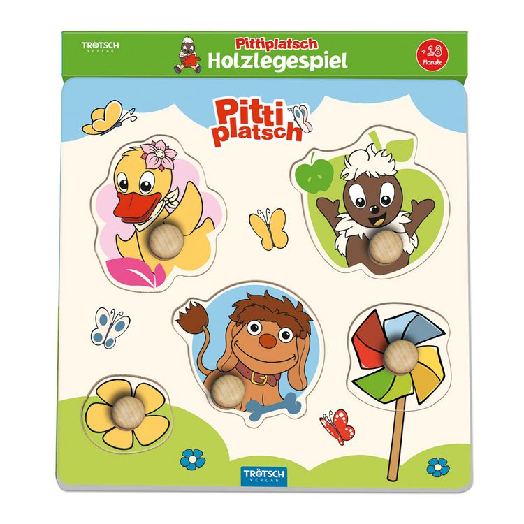 Produktbild: Tr&ouml;tsch Pittiplatsch Holzlegespiel