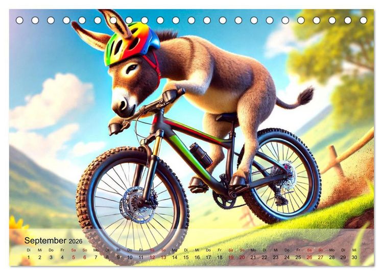 Produktbild: Tierische Illusionen - Humorvolle Tierfantasien (Tischkalender 2026 DIN A5 quer), CALVENDO Monatskalender