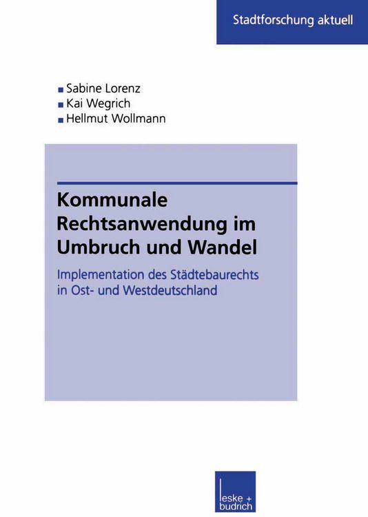 Produktbild: Kommunale Rechtsanwendung im Umbruch und Wandel