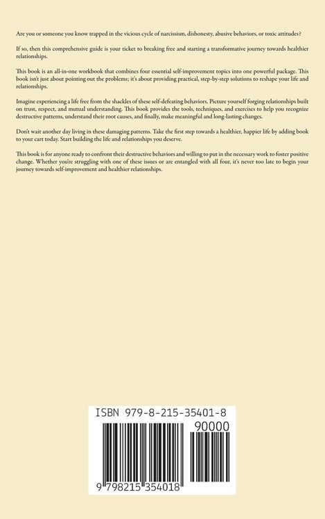 Produktbild: How to Stop Being a Narcissist, Compulsive Lar, Abusive Partner, and Toxic Person (4 Books in 1)