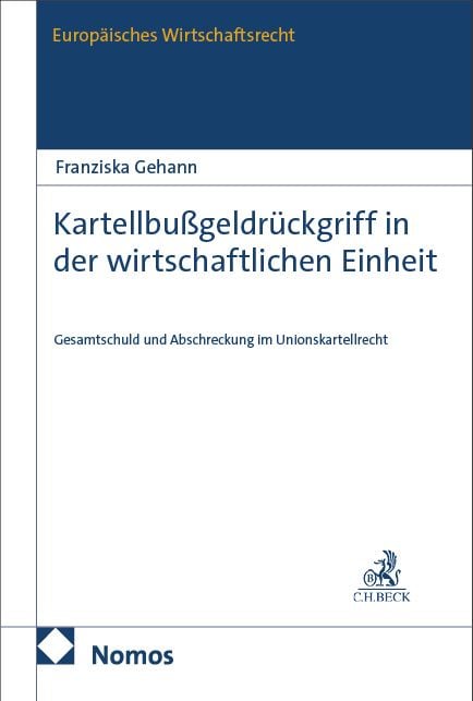 Produktbild: Kartellbu&szlig;geldr&uuml;ckgriff in der wirtschaftlichen Einheit