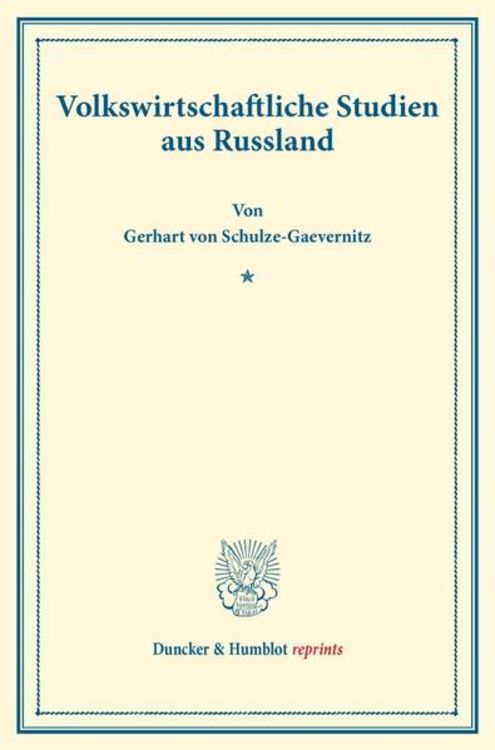 Produktbild: Volkswirtschaftliche Studien aus Ru&szlig;land.