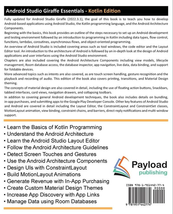 Produktbild: Android Studio Giraffe Essentials - Kotlin Edition