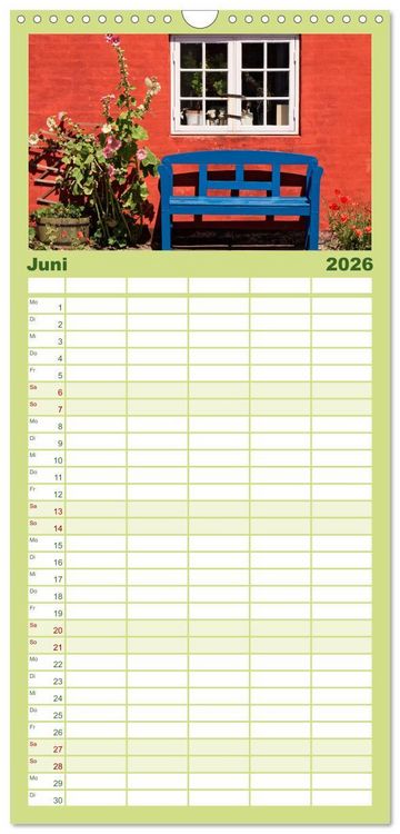Produktbild: Familienplaner 2026 - J&uuml;tland. Zwischen Ringk&oslash;bing und Ribe mit 5 Spalten (Wandkalender, 21 x 45 cm) CALVENDO