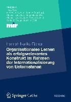 Produktbild: Organisationales Lernen als erfolgsrelevantes Konstrukt im Rahmen der Internationalisierung von Unternehmen