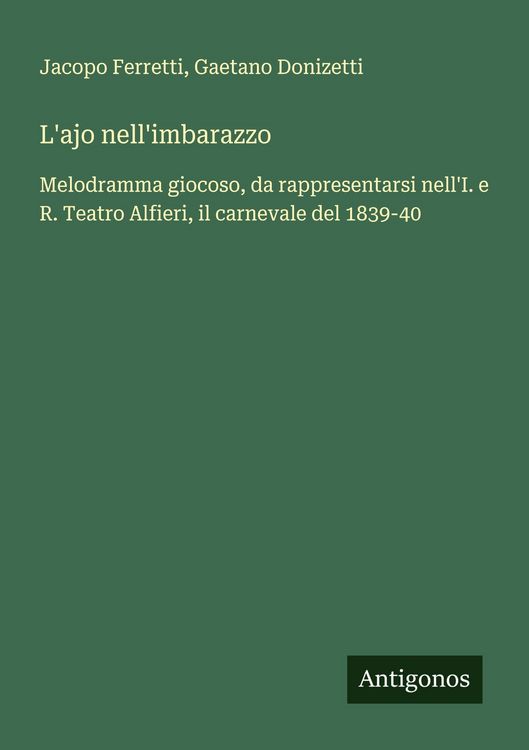 Produktbild: L'ajo nell'imbarazzo