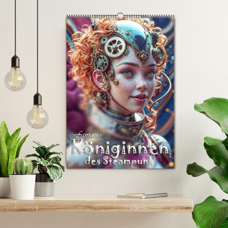 Produktbild: Fantasie-K&ouml;niginnen des Steampunk - Digitale Kunst (Wandkalender 2026 DIN A2 hoch), CALVENDO Monatskalender