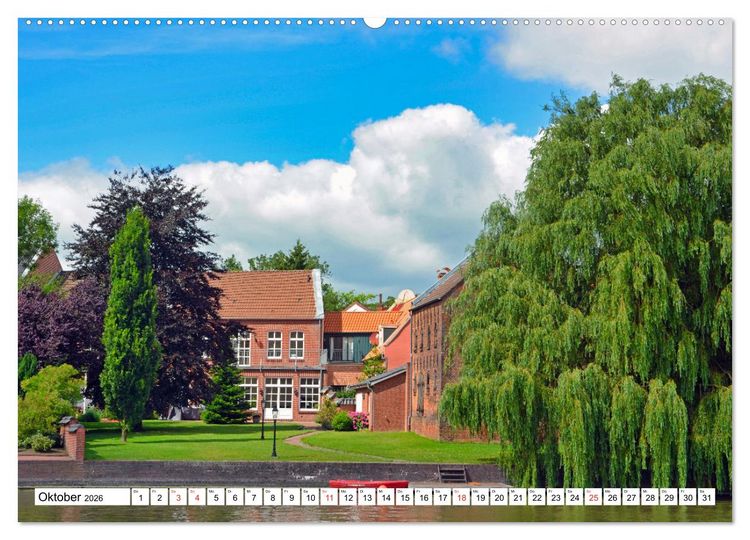 Produktbild: Leer - Perle Ostfrieslands (hochwertiger Premium Wandkalender 2026 DIN A2 quer), Kunstdruck in Hochglanz