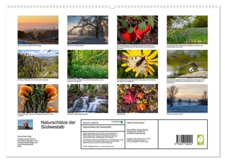 Produktbild: Natursch&auml;tze der S&uuml;dwestalb (hochwertiger Premium Wandkalender 2026 DIN A2 quer), Kunstdruck in Hochglanz
