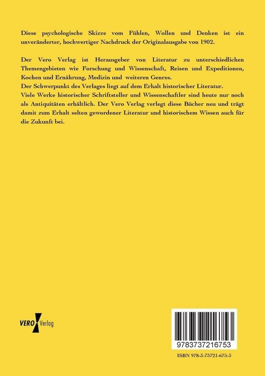Produktbild: Vom F&uuml;hlen, Wollen und Denken
