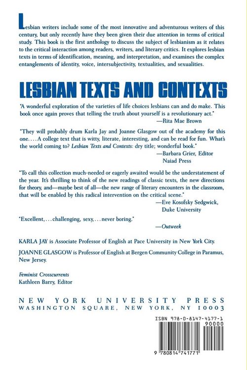 Produktbild: Lesbian Texts and Contexts