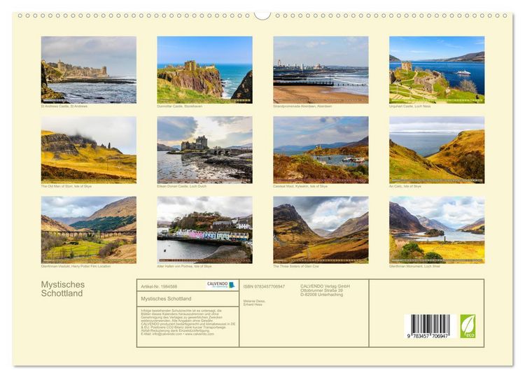 Produktbild: Mystisches Schottland (hochwertiger Premium Wandkalender 2026 DIN A2 quer), Kunstdruck in Hochglanz
