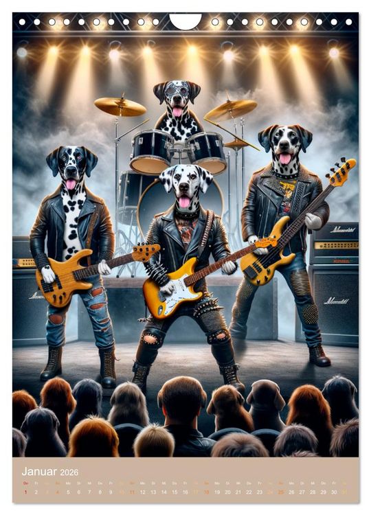 Produktbild: Rockstar Dalmatiner (Wandkalender 2026 DIN A4 hoch), CALVENDO Monatskalender