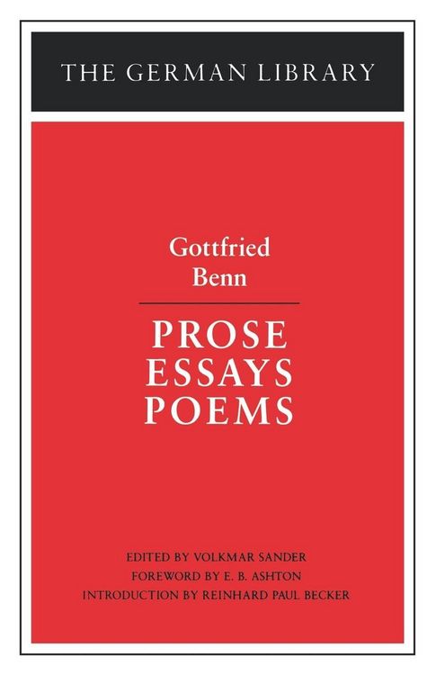 Produktbild: Prose Essays Poems