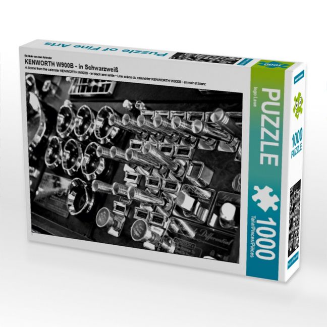 Produktbild: CALVENDO Puzzle Ein Motiv aus dem Kalender KENWORTH W900B - in Schwarzwei&szlig; 1000 Teile Puzzle quer | 1000 Teile Lege-Gr&ouml;&szlig;e 64 &times; 48 cm Foto-Puzzle f&uuml;r gl&uuml;ckliche Stunden