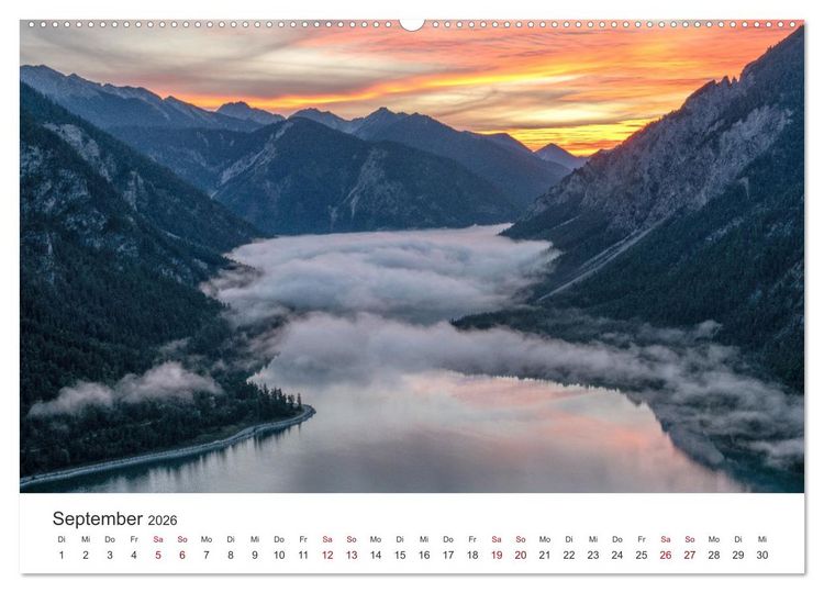 Produktbild: Magie der Bergseen &ndash; Spiegelungen im Licht der Berge (Wandkalender 2026 DIN A2 quer), CALVENDO Monatskalender