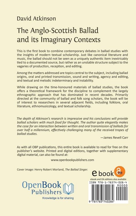 Produktbild: The Anglo-Scottish Ballad and Its Imaginary Contexts