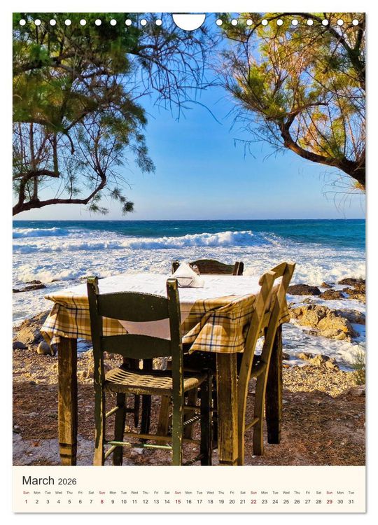 Produktbild: A feast for the eyes - Crete (Wall Calendar 2026 DIN A4 portrait), CALVENDO 12 Month Wall Calendar