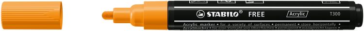 Produktbild: STABILO Acrylmarker, FREE Acrylic T300, Strichbreite 2-3 mm, orange
