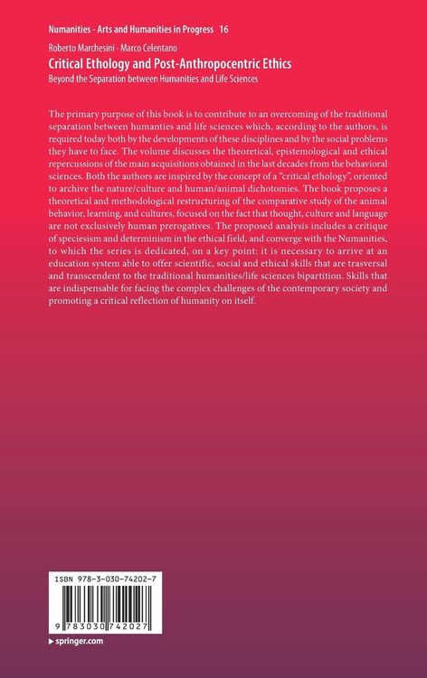 Produktbild: Critical Ethology and Post-Anthropocentric Ethics