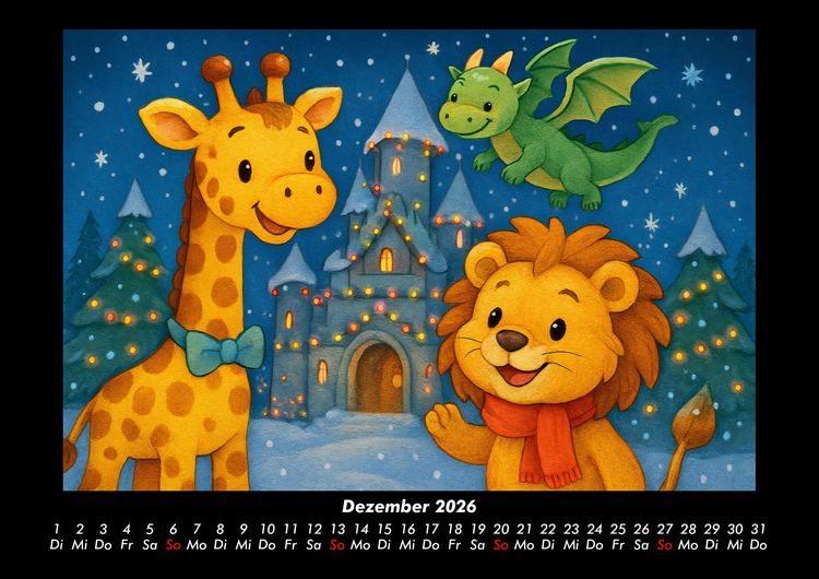 Produktbild: Nala & Buschi in m&auml;rchenhaften Welten 2026 Fotokalender DIN A3