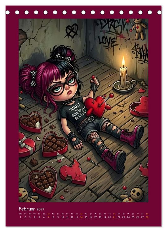 Produktbild: Fabulous Dolls - Gothic-G&ouml;res Abenteuer (Tischkalender 2027 DIN A5 hoch), CALVENDO Monatskalender
