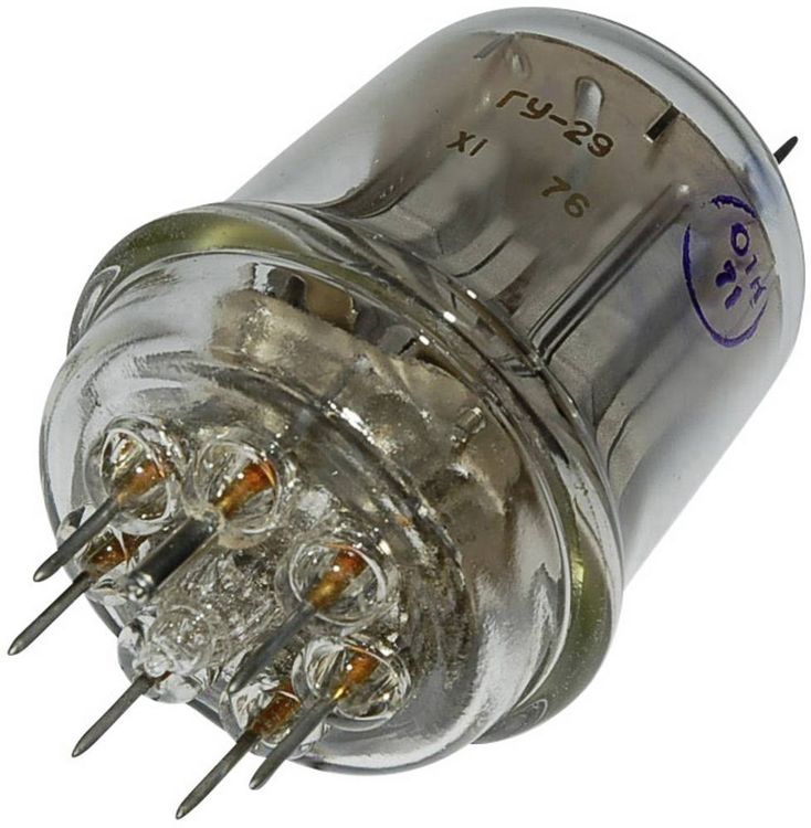 Produktbild: FESTO 829 B = GU 29 = SRS 4453 Elektronenr&ouml;hre Doppelstrahlpentode 600 V 110 mA Polzahl: 7 Sockel: Septar Inhalt 1 St.