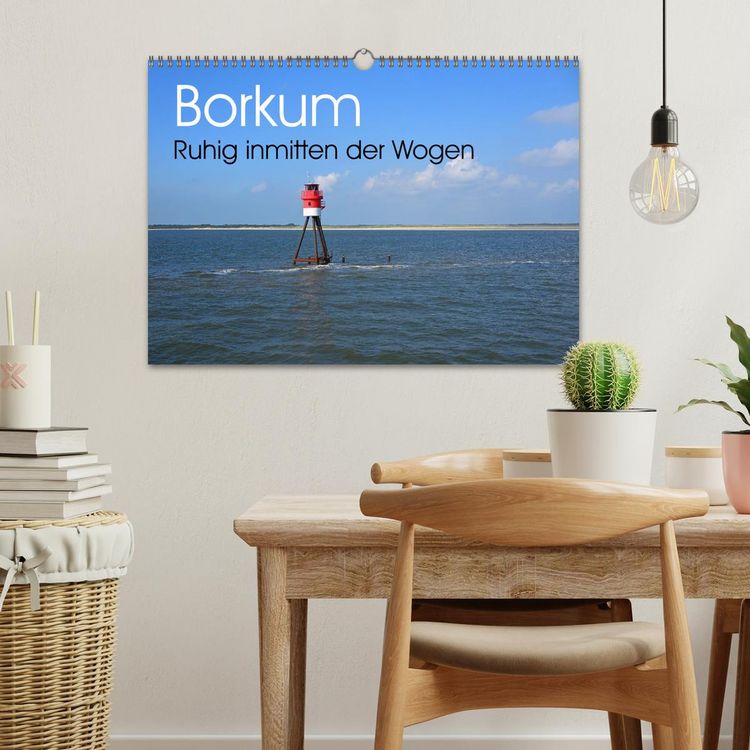 Produktbild: Borkum - Ruhig inmitten der Wogen (Wandkalender 2026 DIN A3 quer), CALVENDO Monatskalender