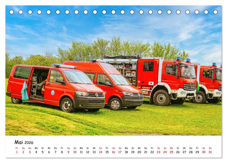 Produktbild: Blaulichttag, unsere Retter! (Tischkalender 2026 DIN A5 quer), CALVENDO Monatskalender