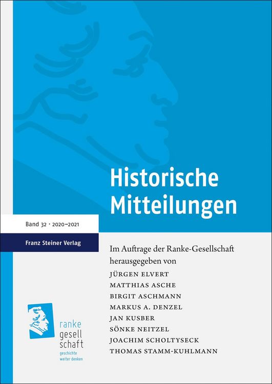 Produktbild: Historische Mitteilungen 32 (2020-2021)