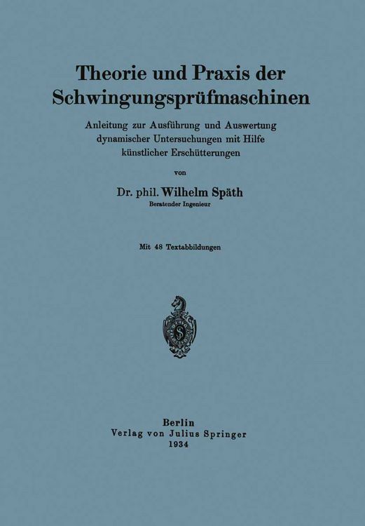 Produktbild: Theorie und Praxis der Schwingungspr&uuml;fmaschinen