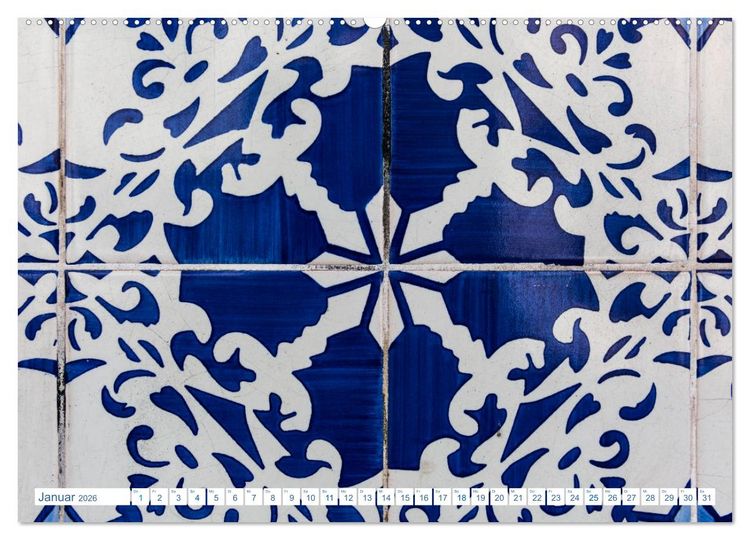 Produktbild: Fliesen von Lissabon (Wandkalender 2026 DIN A2 quer), CALVENDO Monatskalender