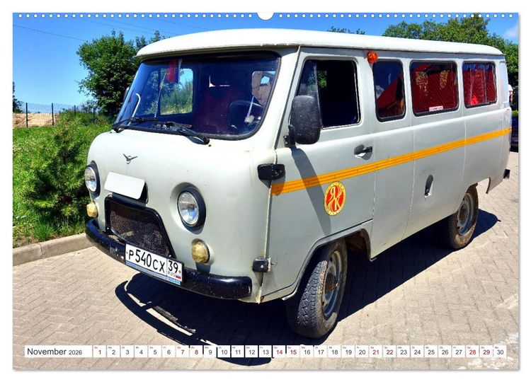 Produktbild: 60 Jahre Buchanka - Der Kult-Transporter der UdSSR UAZ-452 (hochwertiger Premium Wandkalender 2026 DIN A2 quer), Kunstdruck in Hochglanz