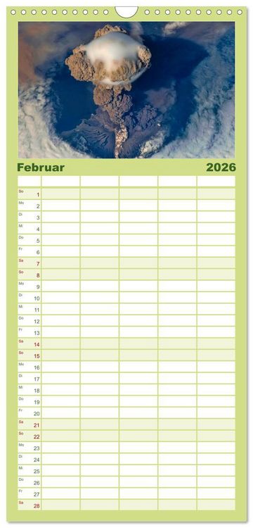 Produktbild: Familienplaner 2026 - Gewaltige Natur - bedrohlich und sch&ouml;n mit 5 Spalten (Wandkalender, 21 x 45 cm) CALVENDO