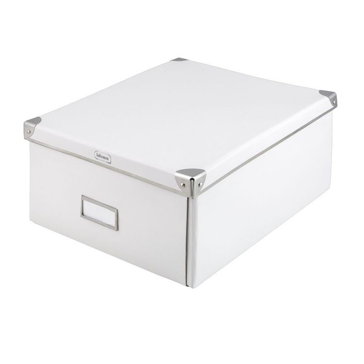 Produktbild: Idena Aufbewahrungsbox faltbar wei&szlig; 35x28x17cm
