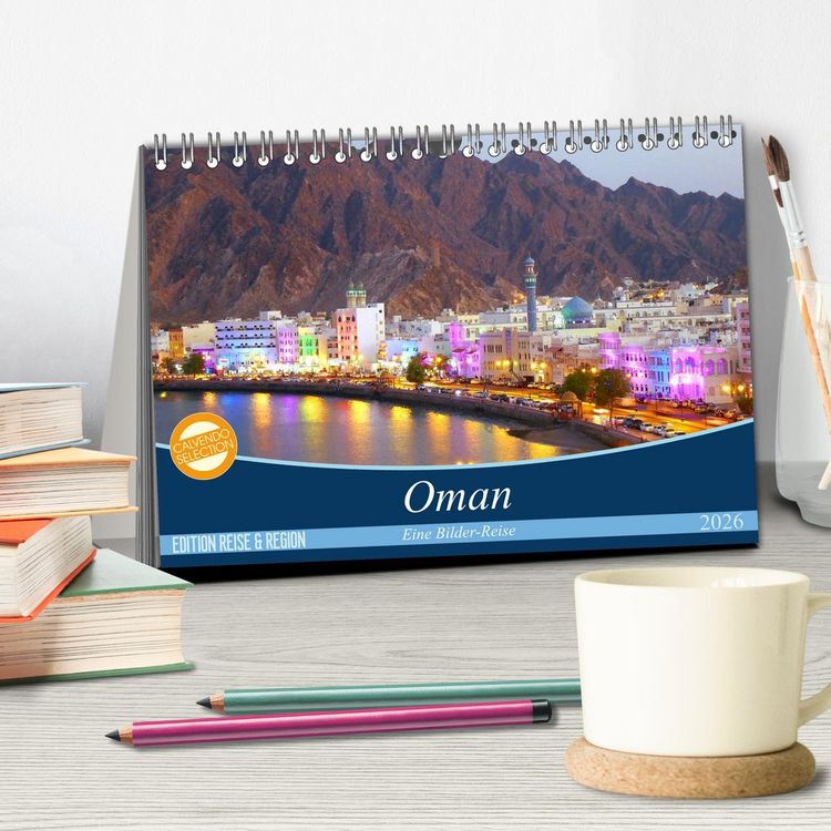 Produktbild: Oman - Eine Bilder-Reise (Tischkalender 2026 DIN A5 quer), CALVENDO Monatskalender