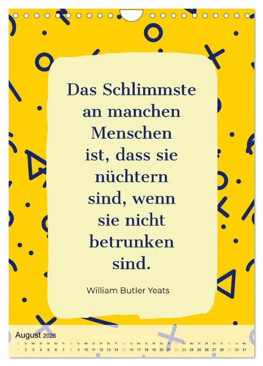 Produktbild: Dichter als Goethe - Der literarische Alkohol-Kalender (Wandkalender 2026 DIN A4 hoch), CALVENDO Monatskalender