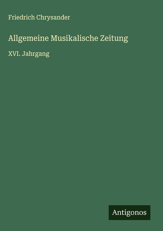 Produktbild: Allgemeine Musikalische Zeitung