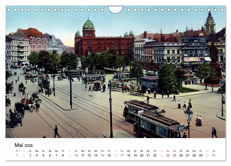 Produktbild: Farbige Gr&uuml;&szlig;e aus dem alten Berlin - Die sch&ouml;nsten Postkarten der Kaiserzeit (Wandkalender 2026 DIN A4 quer), CALVENDO Monatskalender