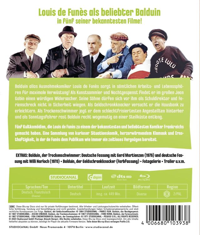 Produktbild: Louis de Funes - Die Balduin Collection (+ DVD) [4 BRs]