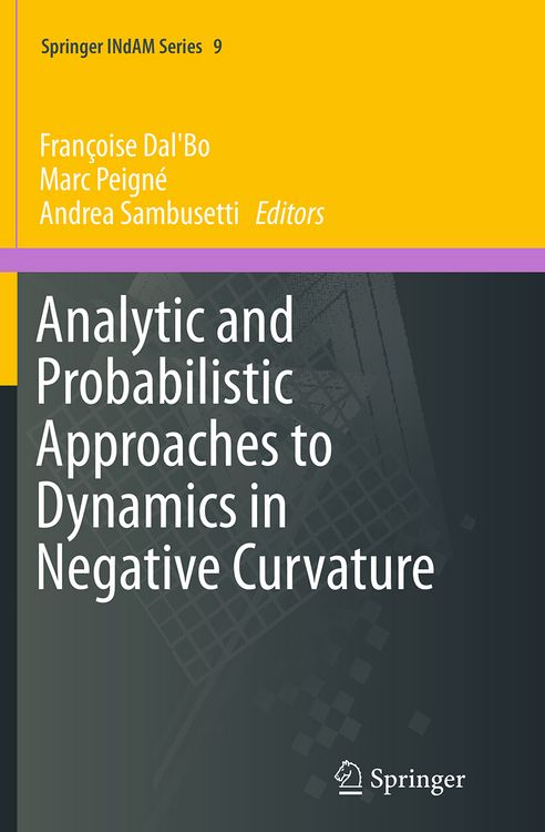 Produktbild: Analytic and Probabilistic Approaches to Dynamics in Negative Curvature