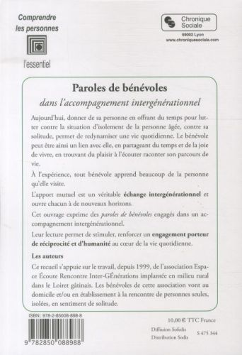 Produktbild: Paroles de b&eacute;n&eacute;voles dans l'accompagnement interg&eacute;n&eacute;rationnel