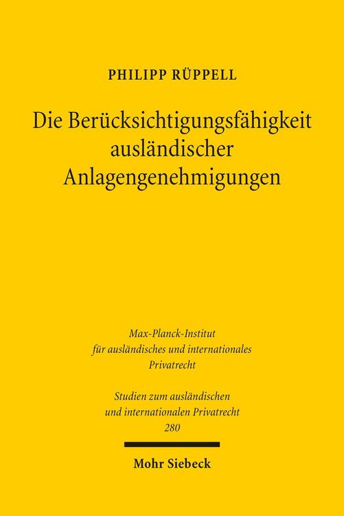Produktbild: Die Ber&uuml;cksichtigungsf&auml;higkeit ausl&auml;ndischer Anlagengenehmigungen