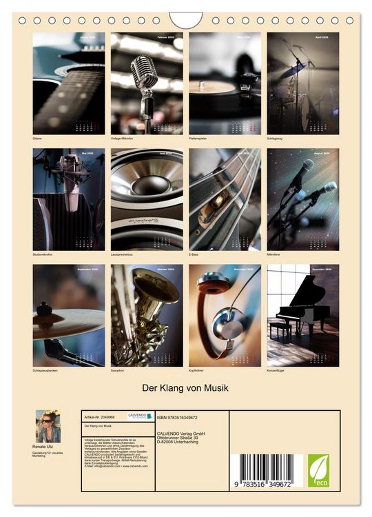 Produktbild: Der Klang von Musik (Wandkalender 2026 DIN A4 hoch), CALVENDO Monatskalender