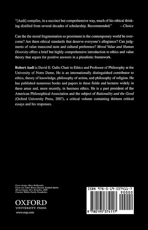 Produktbild: Moral Value and Human Diversity